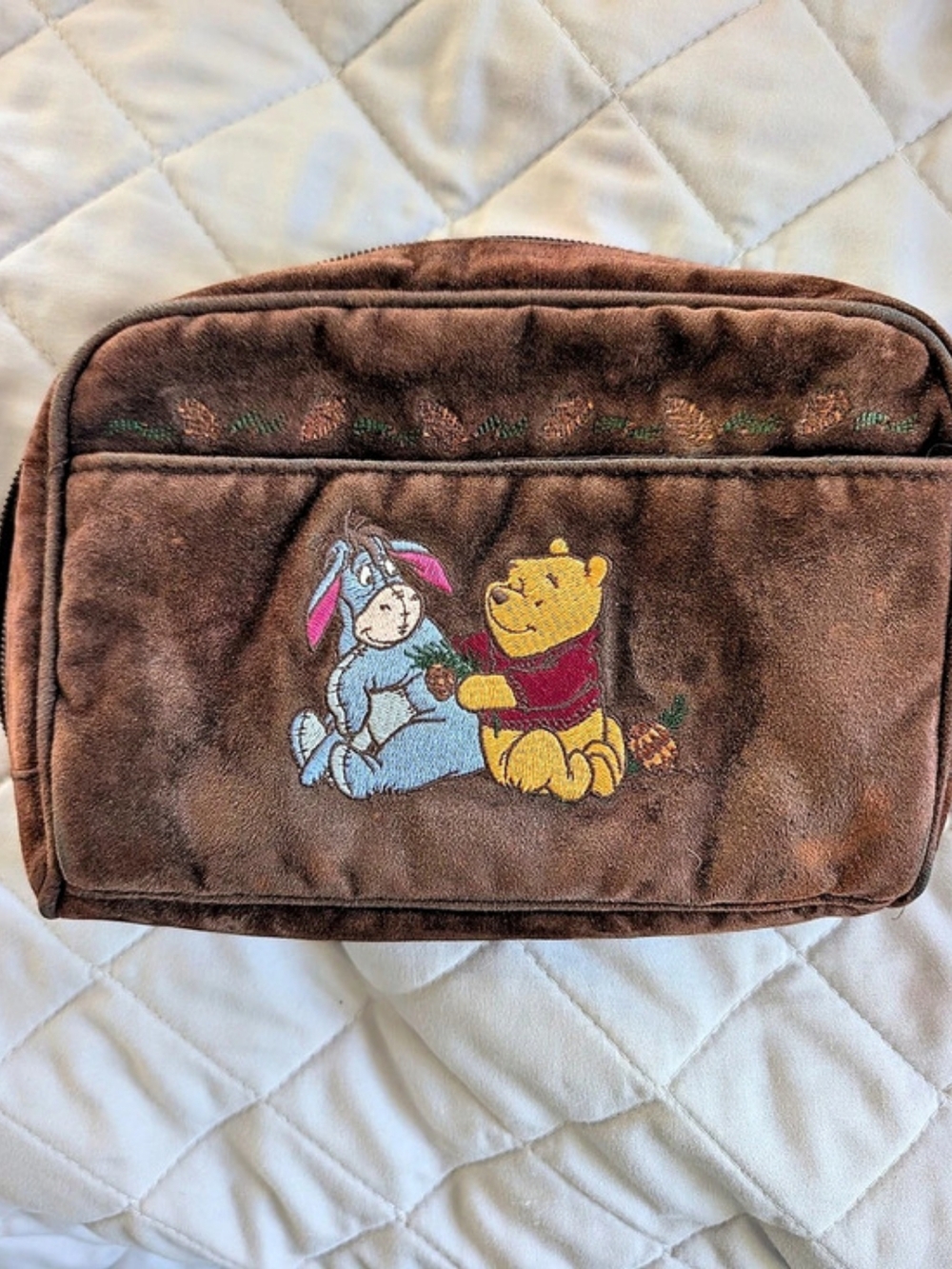 Disney Winnie the Pooh & Eeyore Brown Cosmetic Bag